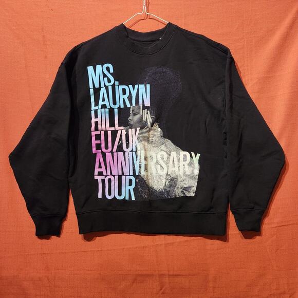 Lauryn Hill Sweatshirt Small Black Anniversary World Tour Double Sided R&B Music - Picture 1 of 8